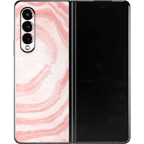 Marbleized Pink Galaxy Z Fold3 5G Skin