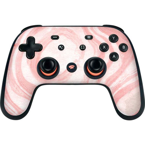 Marbleized Pink Google Stadia Controller Skin