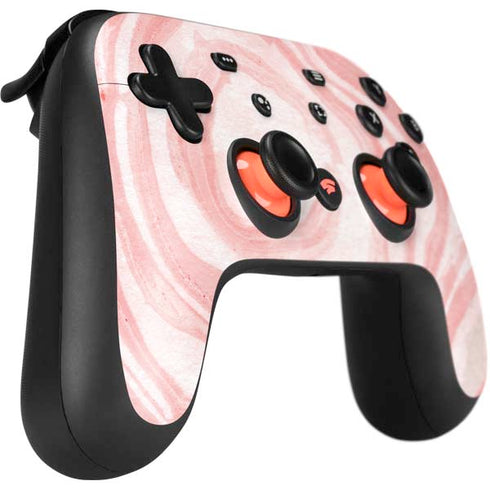 Marbleized Pink Google Stadia Controller Skin