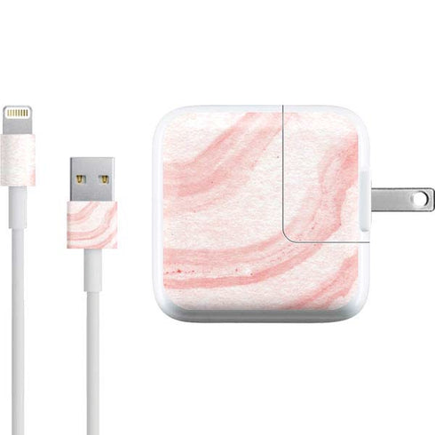 Marbleized Pink iPad Charger (10W USB) Skin