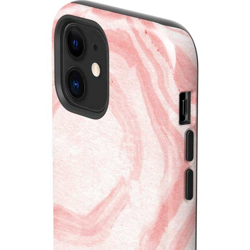 Marbleized Pink iPhone 12 Mini Impact Case
