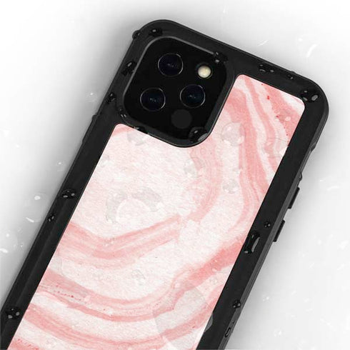 Marbleized Pink iPhone 12 Pro Waterproof Case