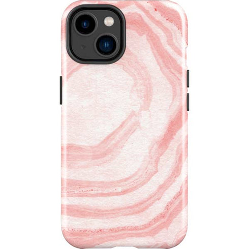 Marbleized Pink iPhone 14 Plus Impact Case