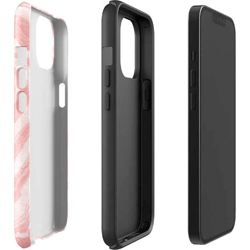 Marbleized Pink iPhone 15 Plus Impact Case