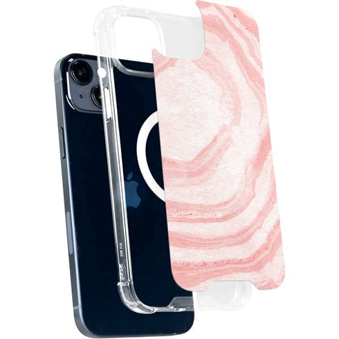 Marbleized Pink iPhone 14 Plus MagSafe Case