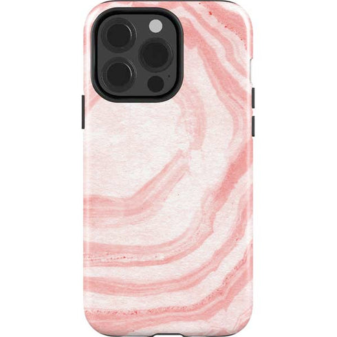 Marbleized Pink iPhone 15 Pro Impact Case