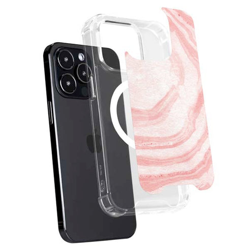 Marbleized Pink iPhone 14 Pro MagSafe Case