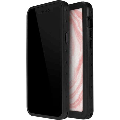 Marbleized Pink iPhone 14 Pro Waterproof Case