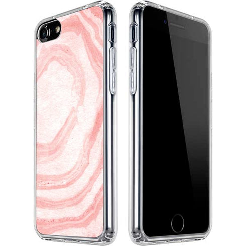 Marbleized Pink iPhone SE (2nd & 3rd Gen) Clear Case