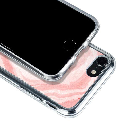 Marbleized Pink iPhone SE (2nd & 3rd Gen) Clear Case