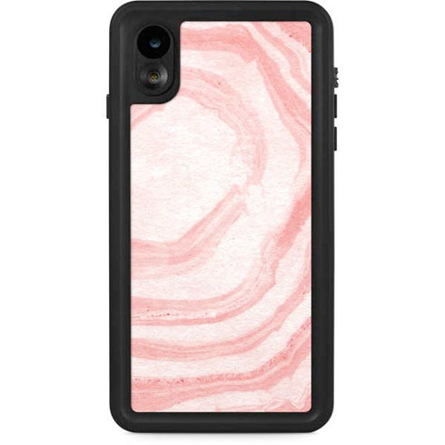 Marbleized Pink iPhone XR Waterproof Case