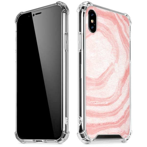 Marbleized Pink iPhone XS Max Clear Case