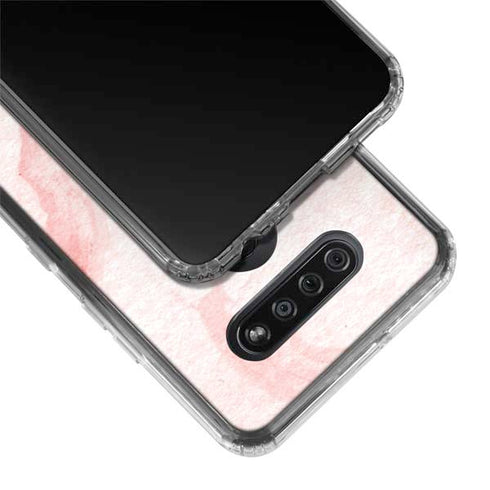Marbleized Pink LG K51/Q51 Clear Case