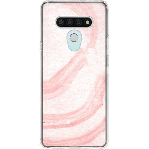 Marbleized Pink LG Stylo 6 Clear Case