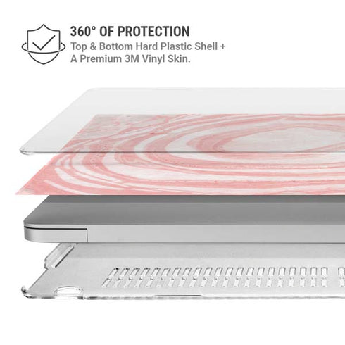 Marbleized Pink MacBook Pro 16in (2019-20) Case plus Skin