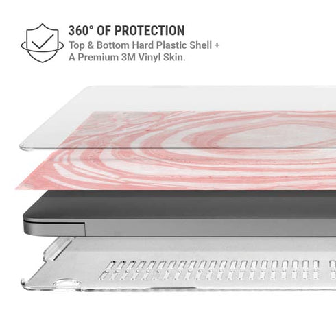 Marbleized Pink MacBook Pro 16in (2021-25) Case plus Skin