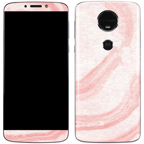 Marbleized Pink Moto E5 Plus Skin