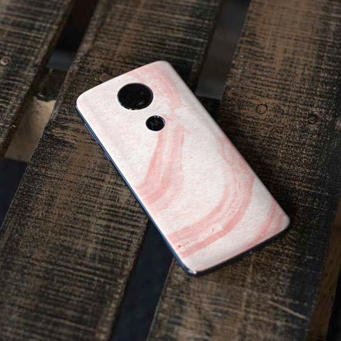 Marbleized Pink Moto E5 Plus Skin