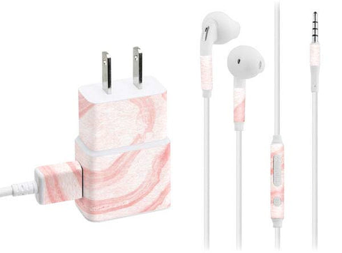 Marbleized Pink Phone Charger Skin