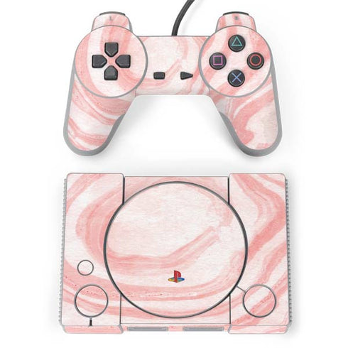 Marbleized Pink PlayStation Classic Bundle Skin