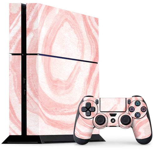 Marbleized Pink PS4 Console and Controller Bundle Skin
