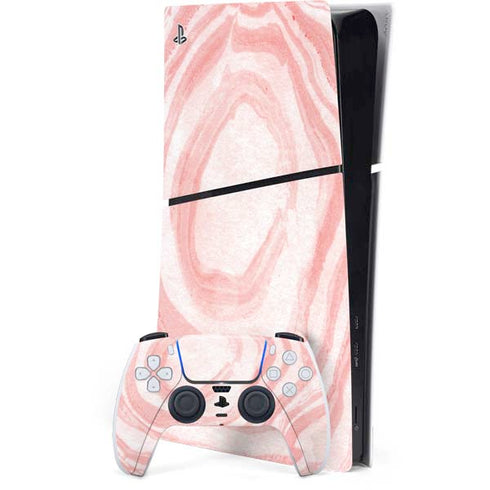 Marbleized Pink PS5 Slim Digital Edition Bundle Skin