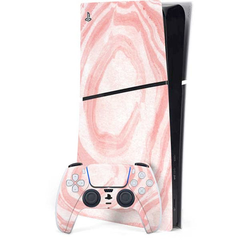 Marbleized Pink PS5 Slim Digital Edition Console Skin