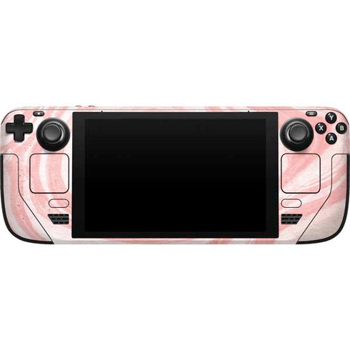 Marbleized Pink Steam Deck Handheld Gaming Computer Skin