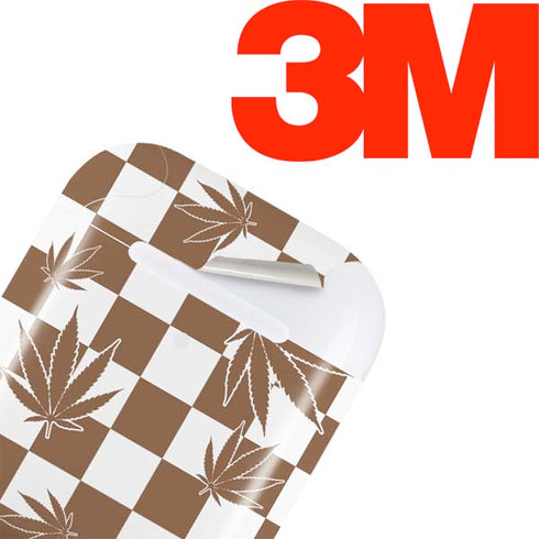 Marijuana Brown Checkered Apple AirPods Skin
