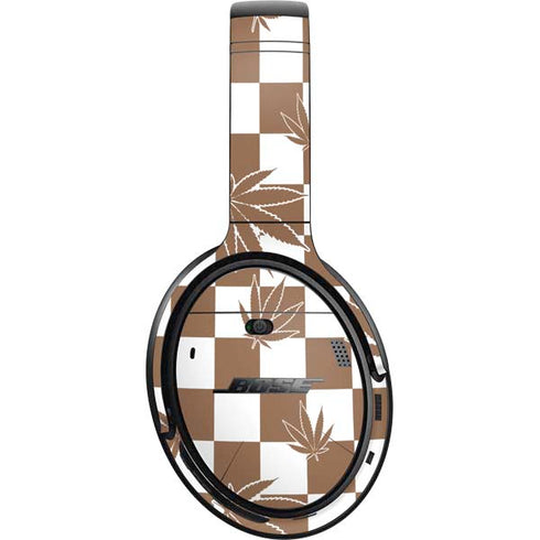 Marijuana Brown Checkered Bose QuietComfort 35 II Headphones Skin