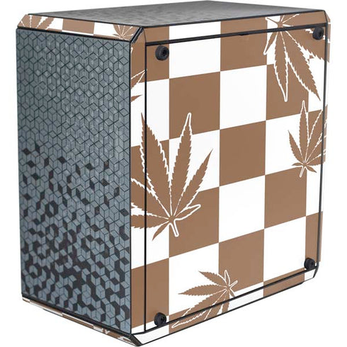 Marijuana Brown Checkered Cooler Master MasterBox Q300L Mini Tower Skin