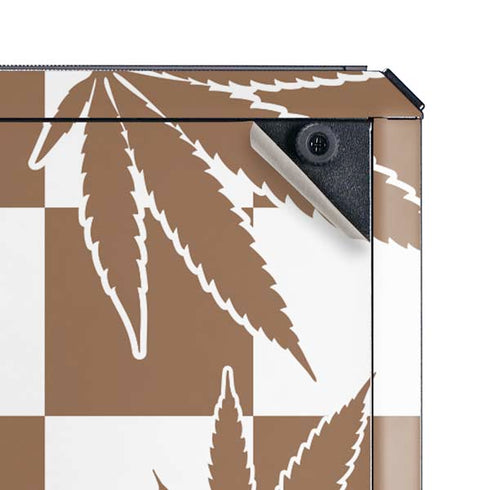 Marijuana Brown Checkered Cooler Master MasterBox Q300L Mini Tower Skin