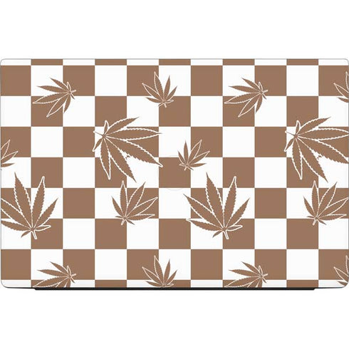 Marijuana Brown Checkered Dell Vostro Skin