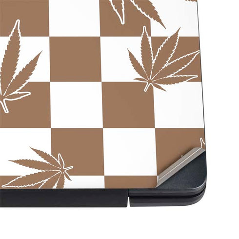 Marijuana Brown Checkered Dell Vostro Skin
