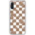 Marijuana Brown Checkered Galaxy A10e Clear Case