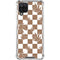 Marijuana Brown Checkered Galaxy A12 Clear Case