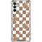 Marijuana Brown Checkered Galaxy A13 5G Clear Case