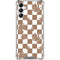Marijuana Brown Checkered Galaxy A14 5G Clear Case