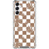 Marijuana Brown Checkered Galaxy A15 5G Clear Case