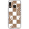 Marijuana Brown Checkered Galaxy A20 Clear Case