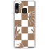 Marijuana Brown Checkered Galaxy A20 Clear Case