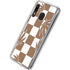 Marijuana Brown Checkered Galaxy A20 Clear Case