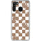Marijuana Brown Checkered Galaxy A21 Clear Case