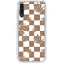 Marijuana Brown Checkered Galaxy A50 Clear Case