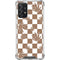 Marijuana Brown Checkered Galaxy A72 5G Clear Case