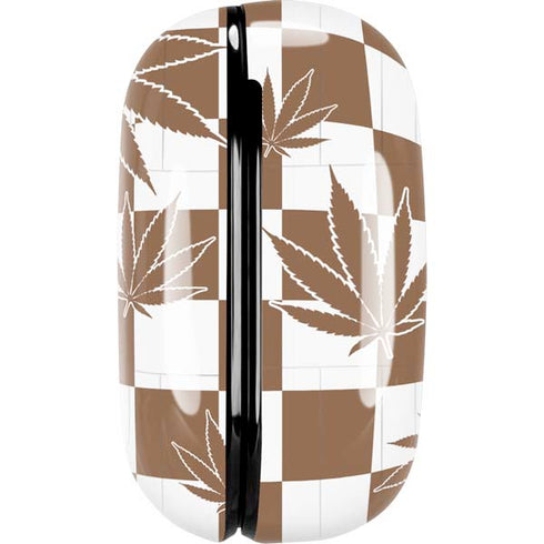 Marijuana Brown Checkered Galaxy Buds Pro Skin