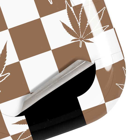 Marijuana Brown Checkered Galaxy Buds Pro Skin