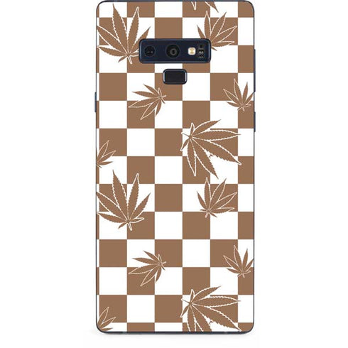 Marijuana Brown Checkered Galaxy Note 9 Skin