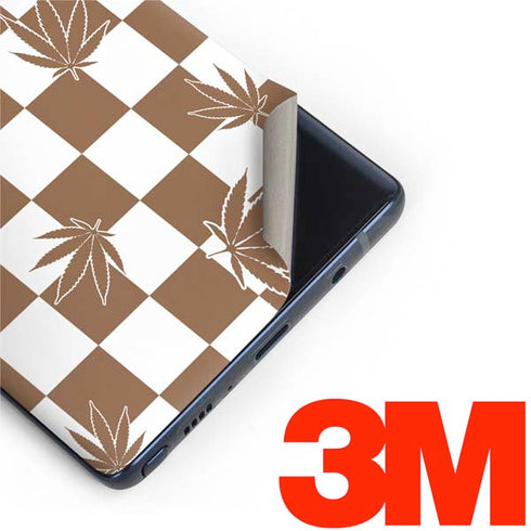 Marijuana Brown Checkered Galaxy Note 9 Skin