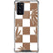 Marijuana Brown Checkered Galaxy Note20 5G Clear Case